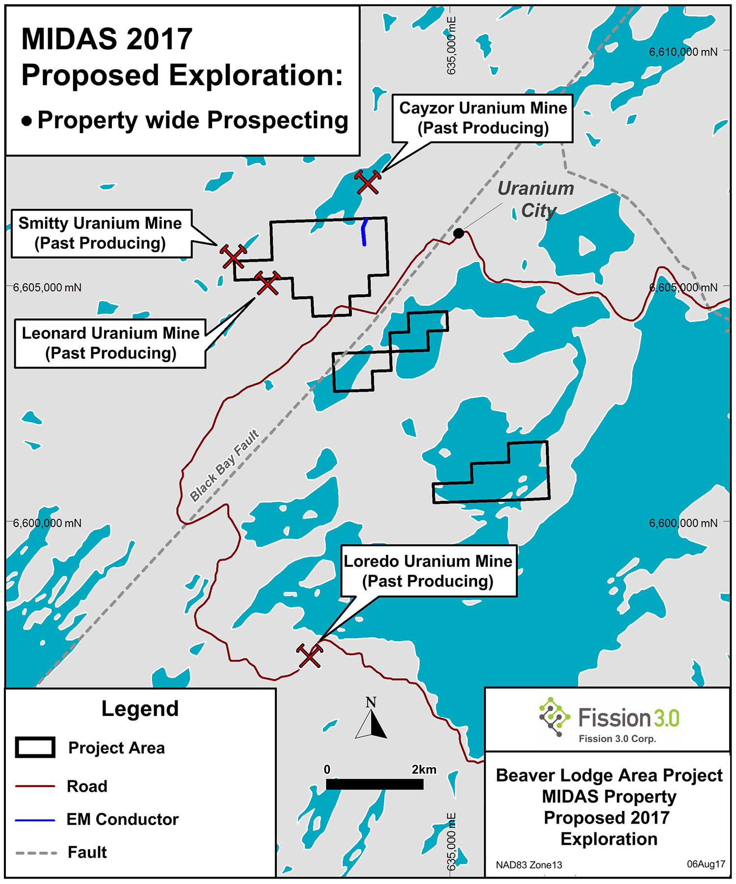 Beaver Lodge Area Project MIDAS Property Proposed 2017 Exploration
