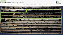Hole PLN23-060 (line 060S) Drill Core